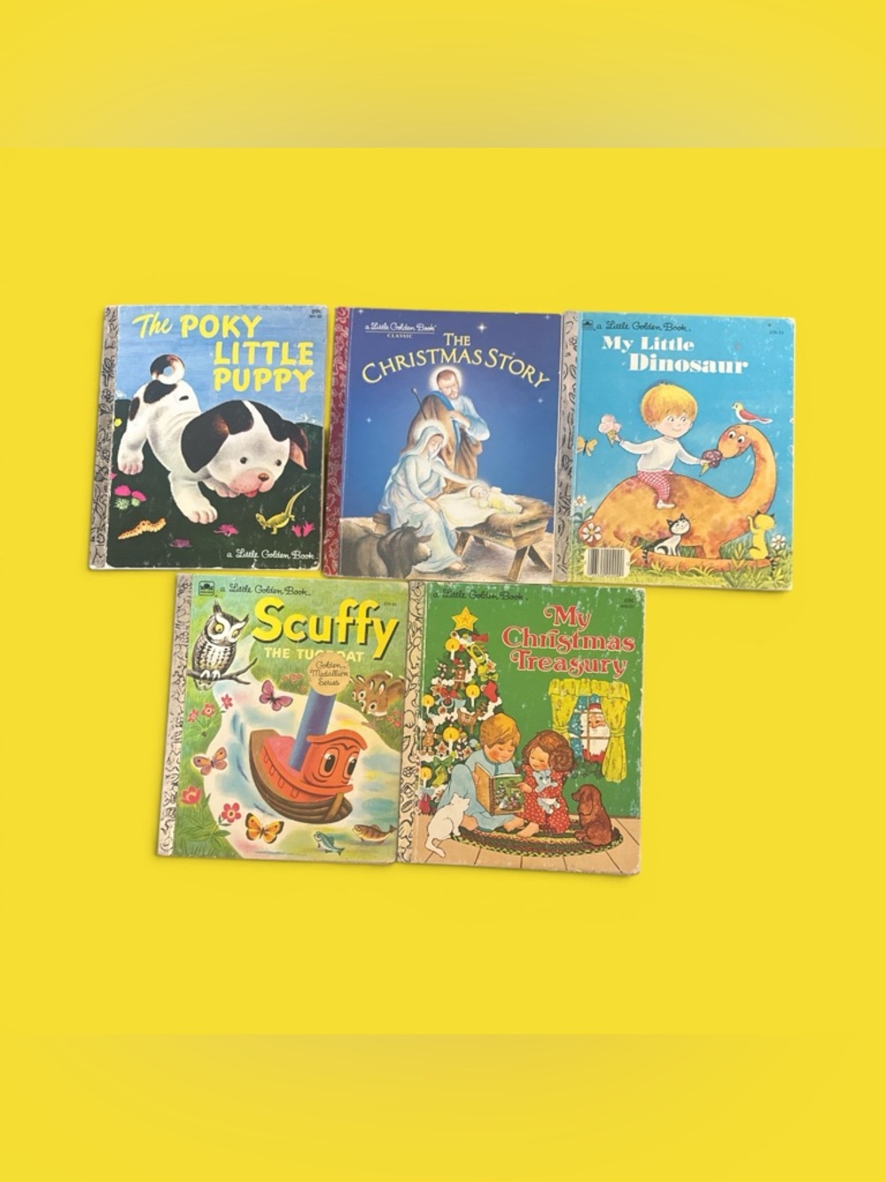 Set of 5 Little Golden Books - Children's Classics Preschool kindergarten Reader